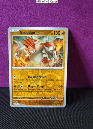 Groudon 093/182 Reverse Holo Rare Pokémon Card - Paradox Rift, brand: Pokémon, condition: Like new, £1.00, £1.75 includes Buyer Protection
