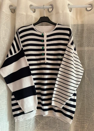 Pull Kookaï à Rayures et boutons vintage, brand: KOOKAÏ, condizioni: Ottime, taglia: M / IT 42 / EU 38, €15.00, €16.45 include la Protezione acquisti