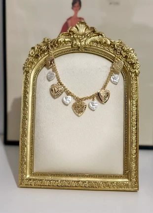 Collier doré en acier inoxydable à breloques cœurs dorées et blanches aesthetic tendance pinterest, marque: Tendance, état: Neuf avec étiquette, 12,00 €, 13,30 € Protection acheteurs incluse