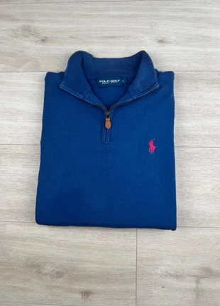 Quarter Half Zip Sweat Pull Col Camionneur | Ralph Lauren | Bleu Logo brodé | Taille L Homme, marca: Ralph Lauren, estado: Muy bueno, tamaño: L, 49,90 €, 53,10 € Protección al comprador Pro incluida
