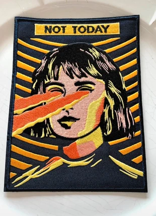 Écusson thermocollant brodé Not Today style fun pop pour customisation, état: Très bon état, 4,50 €, 5,43 € Protection acheteurs (Pro) incluse