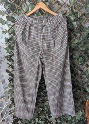 Yozy Brown & White Check Trousers L UK 10/12, EU 40/42 – Retro Plaid, brand: yozy, condition: New with tags, size: M / UK 12-14, £14.95, £16.40 includes Buyer Protection Pro