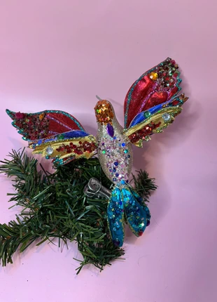 Waanzinnig mooie grote vogel op clip multicolor, staat: Heel goed, € 9,00, € 10,15 inclusief Kopersbescherming