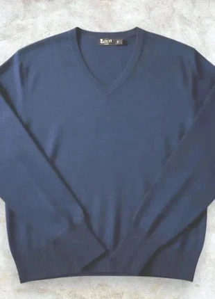 🧶V-neck sweater Pull vintage bleu marine 100% laine vierge – L.R.K by LeRoy Knit Taille L, marke: Leroy Knit, zustand: Sehr gut, größe: L, 33,90 €, 36,30 € inklusive Vinted-Käuferschutz