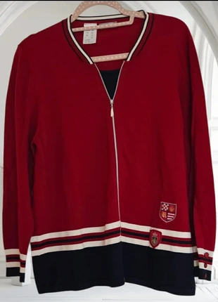 RABE Strickjacke – Gr. 46 – Rot/Marine – Sportlich Elegant – Reißverschluss, marque: Rabe, état: Très bon état, taille: XXXL / 46 / 18, 15,00 €, 16,45 € Protection acheteurs incluse