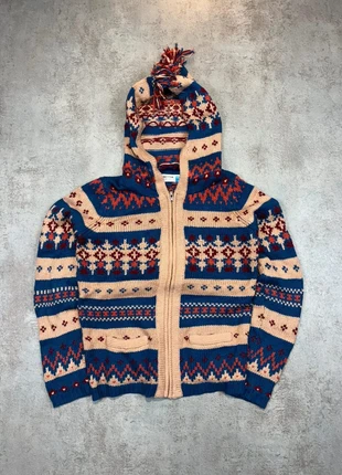 Gilet cardigan vintage à motifs | Taille S | Couleur Beige/Bleu, marke: Vintage, zustand: Sehr gut, größe: S / 36 / 8, 12,00 €, 13,30 € inklusive Vinted-Käuferschutz