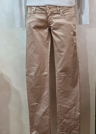 Splendidi ed eleganti pantaloni dritti, color oro, a vita bassa, MET, brand: Met, condizioni: Nuovo senza cartellino, taglia: M / IT 42 / EU 38, €14.90, €16.35 include la Protezione acquisti