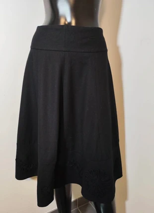 Jupe Kew noire laine brodée XS/S, merk: KEW, staat: Heel goed, maat: S / 36 / 8, € 9,00, € 10,15 inclusief Kopersbescherming