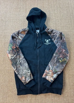 Sweat Hoodie zippé TrueTimber manches camouflage doublé sherpa M homme #1148, merk: Realtree, staat: Heel goed, maat: M, € 25,00, € 26,95 inclusief Kopersbescherming Pro