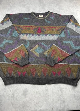 Pull d’hiver à motifs cable knit ethnic vintage 80s 90s 00s y2k - XXL, brand: Vintage Dressing, condition: Very good, size: XXL, €24.00, €25.90 includes Buyer Protection