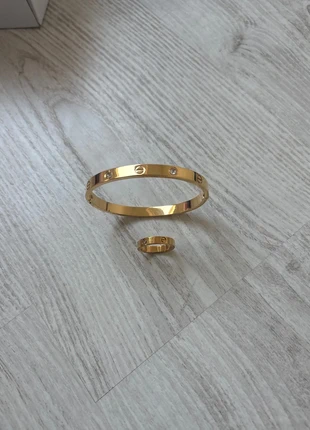 Set dames armband sieraden stainless steel met ring, merk: Set, staat: Nieuw zonder prijskaartje, € 10,00, € 11,20 inclusief Kopersbescherming