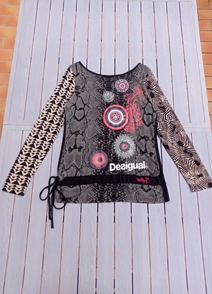 Tunique Desigual femme – Taille XL – mix imprimés brodés – noir & rouge, marque: Desigual, état: Très bon état, taille: XL / 42 / 14, 4,95 €, 5,90 € Protection acheteurs incluse