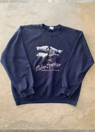 Vintage Palm Springs sweatshirt XL navy, brand: Vintage Dressing, condizioni: Discrete, taglia: XL, €21.00, €22.75 include la Protezione acquisti