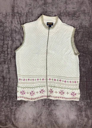 Gilet Beige sans manches à motif floral Vintage, brand: Vintage Dressing, condition: Satisfactory, size: XL / 42 / 14, €7.99, €9.09 includes Buyer Protection Pro