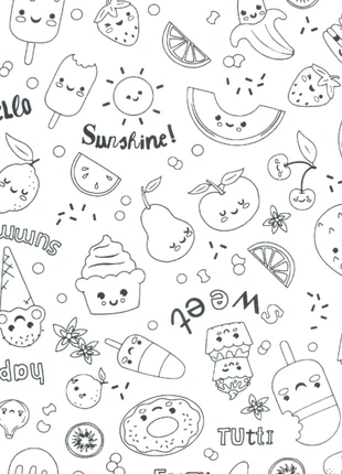 Tissu à colorier gourmandises 50x75 cm, marque: Domotex, état: Neuf avec étiquette, 3,50 €, 4,38 € Protection acheteurs (Pro) incluse