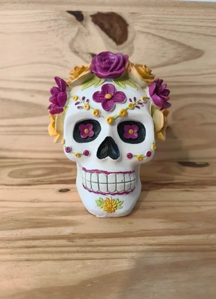 Tête de mort Crâne décoration mexicaine – Blanc - Dia de los Muertos – Fête des morts – Mexique, merk: dia del muertos, staat: Heel goed, € 15,00, € 16,45 inclusief Kopersbescherming
