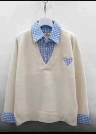 Pull bicolore avec chemise incorporée, brand: lovena paris, condizioni: Ottime, taglia: Taglia unica, €39.00, €41.65 include la Protezione acquisti