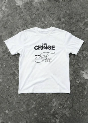 White Tshirt I Am Cringe But I Am Free 100% cotton, brand: Graphic Tee, condition: New without tags, size: M, €9.99, €11.19 includes Buyer Protection Pro