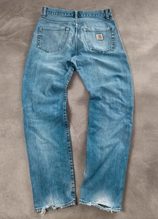 Carhartt Pontiac Pant vintage Y2K straight jean bleu clair effet usé – Homme S - W29 L32, marque: Carhartt, état: Très bon état, taille: S, 25,00 €, 26,95 € Protection acheteurs incluse