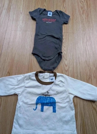 Lot bb5 Ensemble Petit Bateau Body manches courtes & t-shirt manches longues 3 mois tbe, marca: Petit Bateau, estado: Muito bom, tamanho: 1-3 meses / 56 cm, €3.40, €4.27 inclui Proteção do Comprador Pro