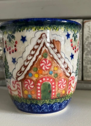 Bolesławiec wyjątkowo piękny wielki kubek zimowy Kalich! Unikat!, merk: BOLESLAWIEC, staat: Nieuw zonder prijskaartje, € 29,00, € 31,15 inclusief Kopersbescherming