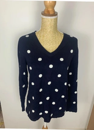 Pull Col en V Tommy Hilfiger à pois - Taille M Femme - Cotton, brand: Tommy Hilfiger, condition: Very good, size: M / 38 / 10, €15.00, €16.45 includes Buyer Protection Pro