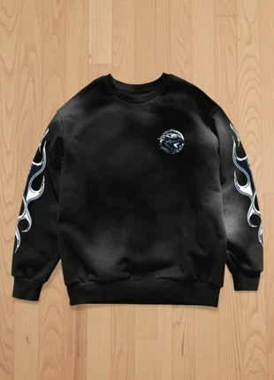 Sweatshirt Crewneck Noir Vintage Style Y2K, marque: Japan Style, état: Très bon état, taille: M, 39,90 €, 42,60 € Protection acheteurs (Pro) incluse