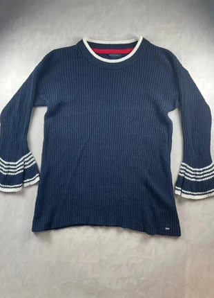 Pull à Col Rond Tommy Hifiger, 6% Laine, Logo Brodé, Bleu Marine, Taille M, brand: Tommy Hilfiger, condition: Good, size: M / 38 / 10, €9.90, €11.10 includes Buyer Protection Pro