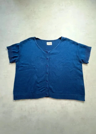 Cardigan American Vintage bleu en coton – manches courtes - taille S - Femme - Très Bon état, marke: American Vintage, zustand: Sehr gut, größe: S / 36 / 8, 13,00 €, 14,35 € inklusive Vinted-Käuferschutz