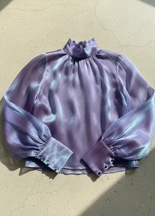 Blouse satinée violette – style chic, brand: Lune d’Opale, condition: Very good, size: M / 38 / 10, €59.90, €63.60 includes Buyer Protection Pro