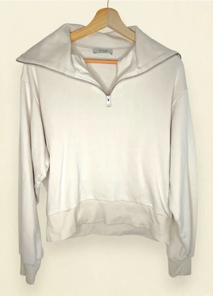 Sweat zippé COS femme S beige Coton clair col montant, marke: COS, zustand: Sehr gut, größe: S / 36 / 8, 34,00 €, 36,40 € beinhaltet Vinted-Käuferschutz Pro
