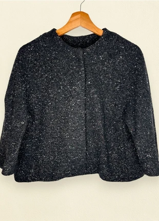 Veste Maje en tweed noir boutons pression taille 1 / S femme, merk: Maje, staat: Heel goed, maat: S / 36 / 8, € 58,00, € 61,60 inclusief Kopersbescherming Pro