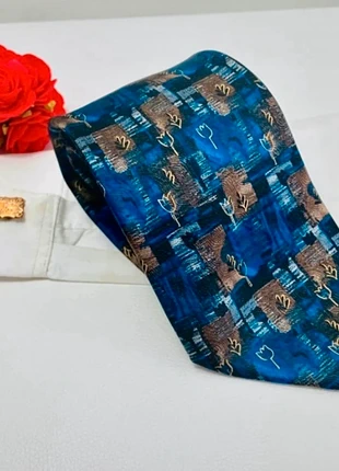 Cravate Michaelis Italy - Soie bleu marron fleuri - 10 cm - très bon état, marque: Michaelis, état: Très bon état, 8,00 €, 9,10 € Protection acheteurs (Pro) incluse