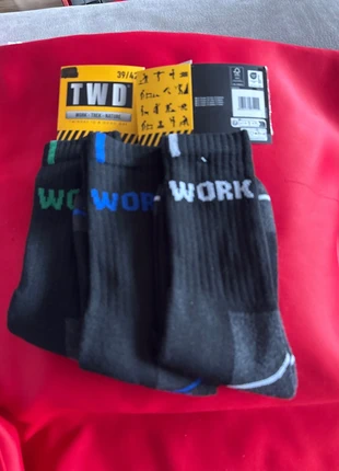 Lot de trois paires de chaussettes de travail très chaude, marque: WORKWEAR, état: Neuf sans étiquette, taille: S | 38–42, 5,00 €, 5,95 € Protection acheteurs incluse