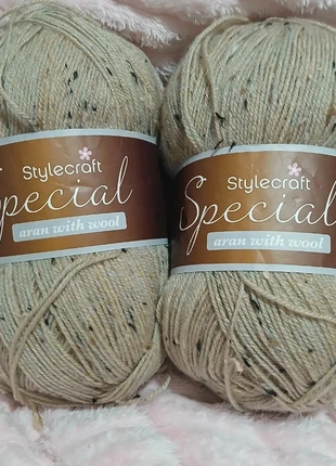 800g Of Premium Aran 'With Wool' Sytlecraft Yarn🩷Aran Wool Knitting Crochet🩷RRP £30, brand: 800g Premium Aran 'With Wool' Yarn Oatmeal, condition: New with tags, £19.99, £21.69 includes Buyer Protection