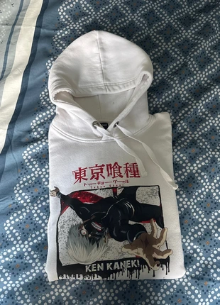 Sweat-shirt blanc, marque: Tokyo Ghoul, état: Neuf sans étiquette, taille: XL, 8,00 €, 9,10 € Protection acheteurs incluse