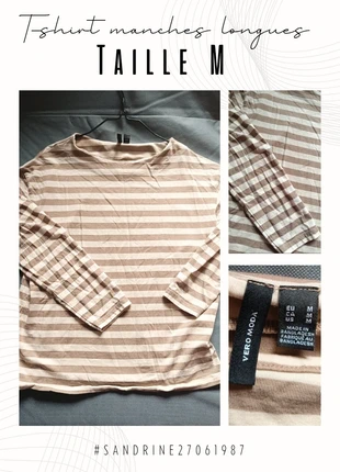 T-shirt manches longues 🌷 Taille M 🌷 Vero Moda, marque: Vero Moda, état: Très bon état, taille: M / 38 / 10, 4,00 €, 4,90 € Protection acheteurs incluse