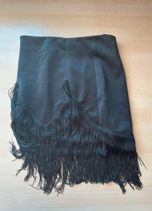 Jupe noir à franges ASOS, brand: ASOS, condition: New without tags, size: M / 38 / 10, €12.00, €13.30 includes Buyer Protection
