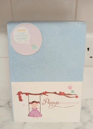 New poppys playground blue jersey fitted cot bed sheet, brand: poppy's playground, condition: New with tags, size: Cot / Toddler bed, £3.00, £3.54 includes Buyer Protection