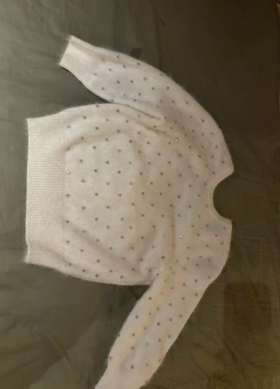 Pull bash angora blanc et strass, marque: Ba&sh, état: Neuf sans étiquette, taille: S / 36 / 8, 75,00 €, 79,45 € Protection acheteurs incluse