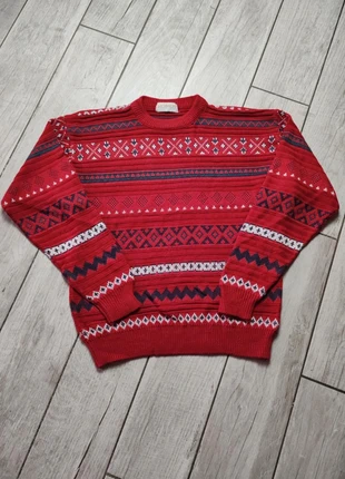Pull rétro style Coogi vintage a motifs rouge homme taille L pull hiver, brand: Vintage Dressing, condition: Very good, size: L, €28.00, €30.10 includes Buyer Protection Pro