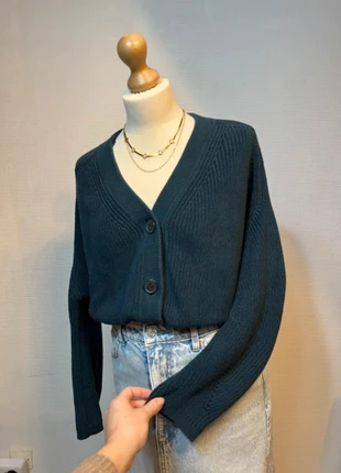Pull sweat gilet cardigan hiver COS en maille taille M femme bleu marine vert, brand: COS, condition: Very good, size: M / 38 / 10, €50.00, €53.20 includes Buyer Protection