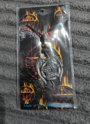 Pewter dragon and pentagram necklace, brand: NO LABEL, condition: New with tags, £5.00, £5.95 includes Buyer Protection