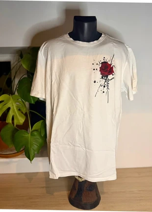 T-shirt blanc imprimé rose rouge – Taille XXL, brand: Tendance, condition: New without tags, size: XXL / 44 / 16, €8.99, €10.14 includes Buyer Protection