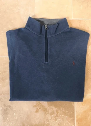 Pull quart zip Ralph Lauren Homme XXL bleu chiné logo bordeaux excellent état, marque: Ralph Lauren, état: Très bon état, taille: XXL, 35,99 €, 38,49 € Protection acheteurs (Pro) incluse