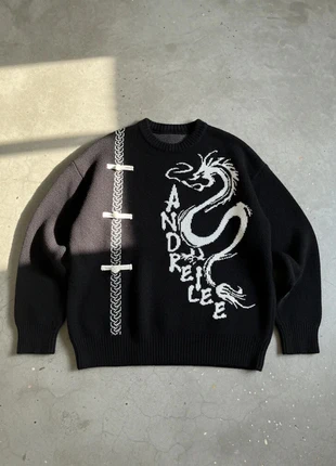 Pull / noir / dragon / grunge / oversize, brand: Dragonfall Atelier, condition: Very good, size: M, €79.90, €84.60 includes Buyer Protection