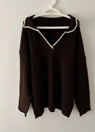 Pull marron en laine tendance, marke: Boutique indépendante, zustand: Neu, größe: XL / 42 / 14, 14,00 €, 15,40 € inklusive Vinted-Käuferschutz