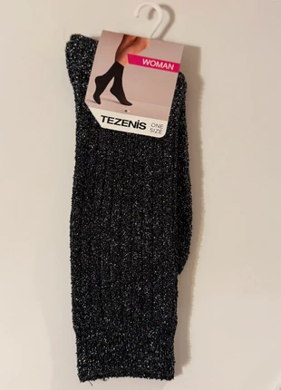 calzini neri glitterati, taglia unica, brand: Tezenis, condizioni: Nuovo con cartellino, taglia: Taglia unica, €4.00, €4.90 include la Protezione acquisti