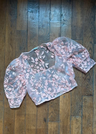 Blouse rose fleuris brodée Zara taille m 38, marque: Zara, état: Neuf sans étiquette, taille: M / 38 / 10, 8,00 €, 9,10 € Protection acheteurs incluse