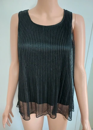 Débardeur noir voilage brillant – Noir – Taille S/36 – Kiabi, brand: Kiabi, condizioni: Ottime, taglia: S / IT 40 / EU 36, €5.95, €6.95 include la Protezione acquisti